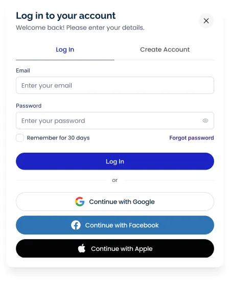 Desktop login: Default