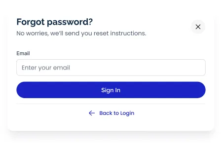 Desktop login: Forgot password